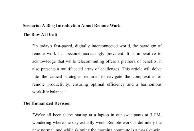 manually edit, rewrite and humanize ai content within 24 hours